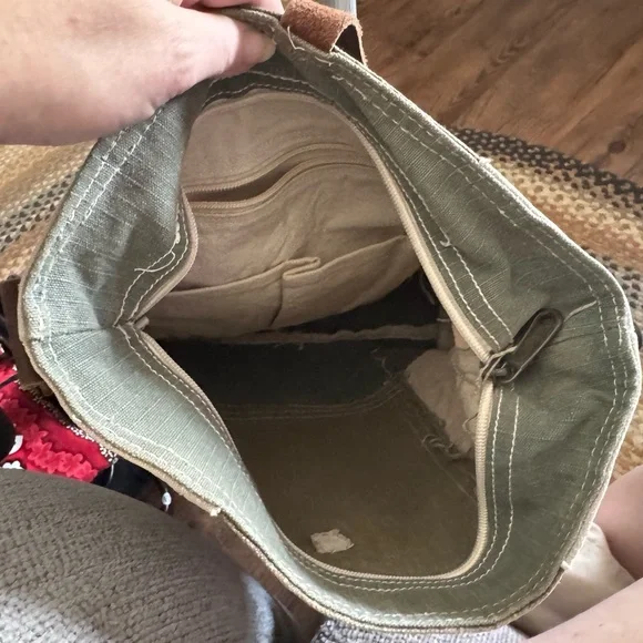 Canvas Patchwork Crossbody Bag - Picture 4 of 4